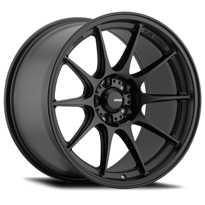 Konig Dekagram 16x8 4x108 ET40 Semi-Matte Black - Black Ops Auto Works