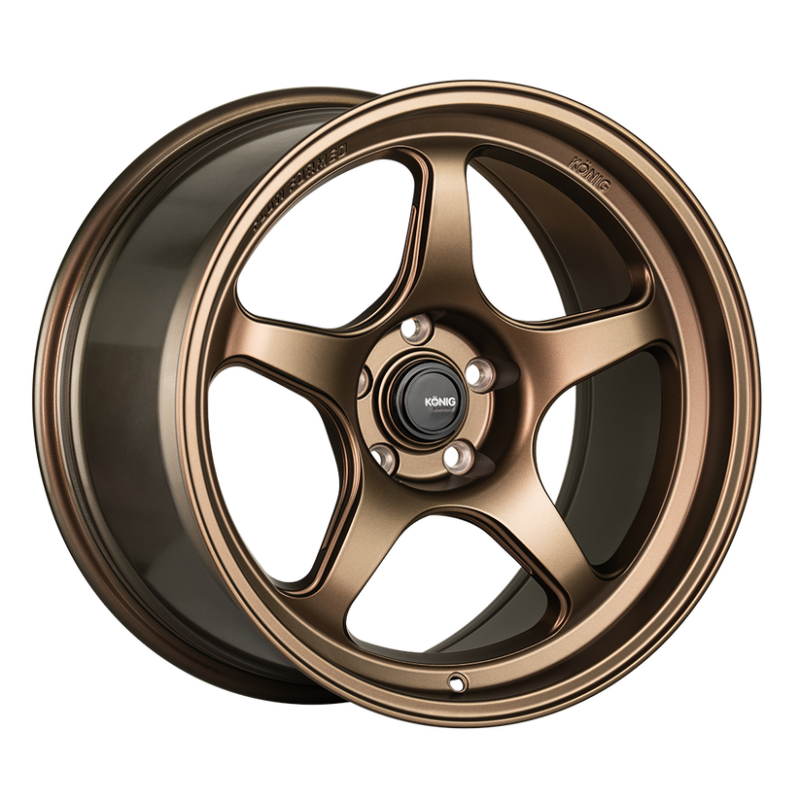 Konig Hyperspec 18x9.5 +35 5x114.3 matte bronze wheel with knurled bead
