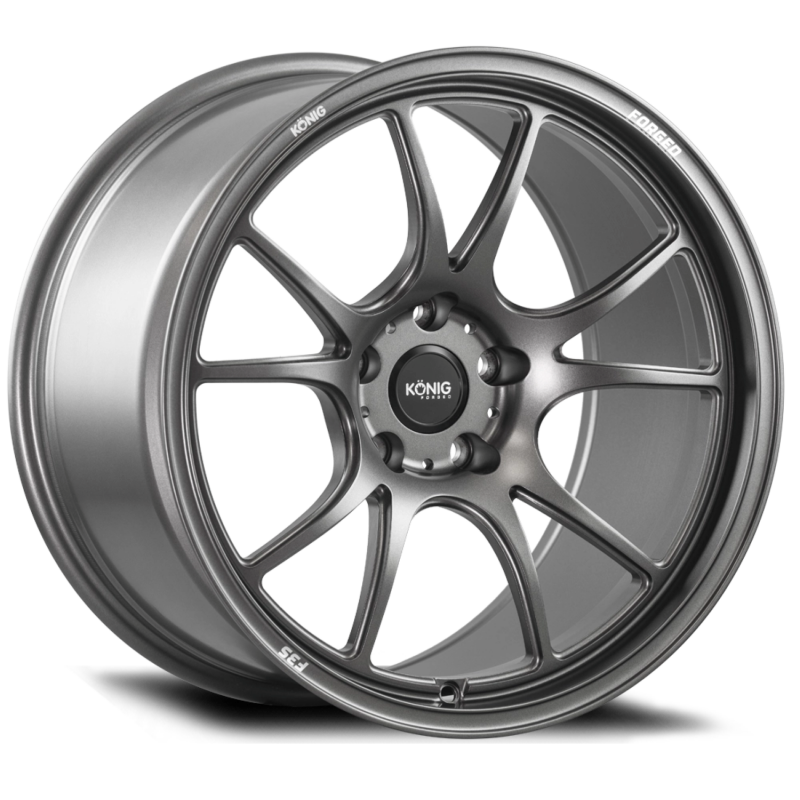 Konig Forged F3S 18X9.5 5X114.3 ET35 Satin Charcoal Knurled Bead - Konig KNGF3SN851435G
