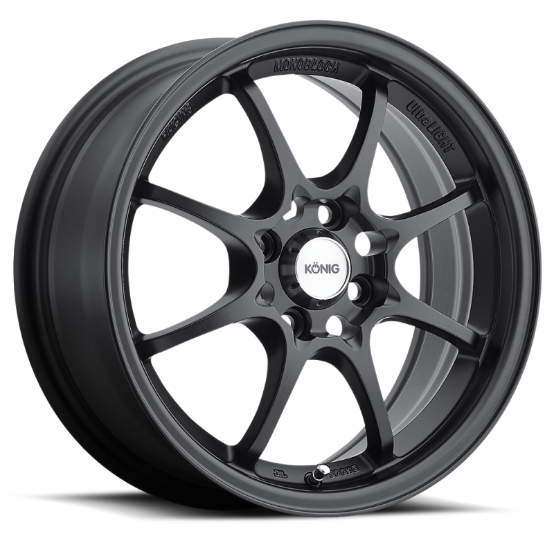 Konig Helium 15x6.5 4x100 ET40 Flat Black - Konig KNGHE65D04405