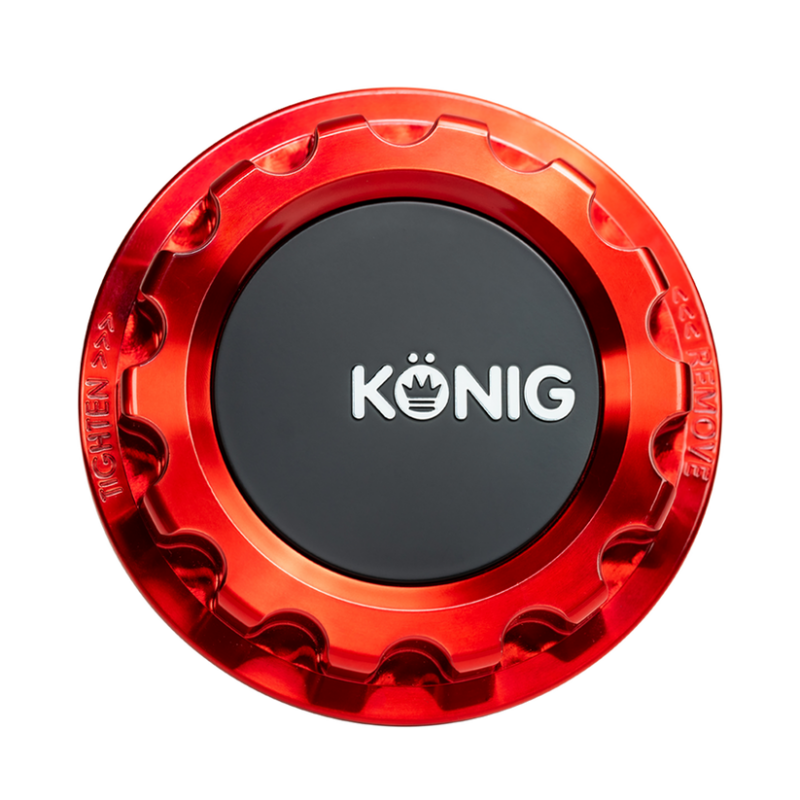 Konig MRK1 Anodized Red Gear Cap w/ Logo Konig KNGCAPMRK1R