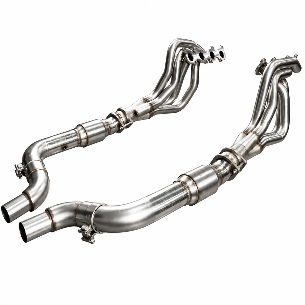 Complete Kooks 1151H631 Mustang GT header kit with GREEN cats, O2 extensions, gaskets and hardware