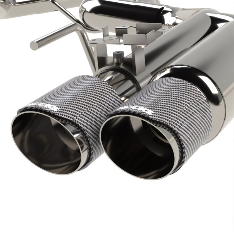 Kooks Headers Kooks 18-24 Ford Mustang GT 5.0 3in. Valved Shotgun Cat-Back Exhaust - Carbon Tips