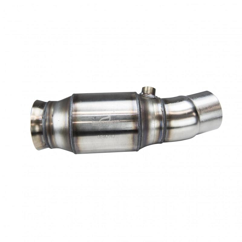 300 cell metallic green catalytic converter detail in Kooks 22603300 pipe