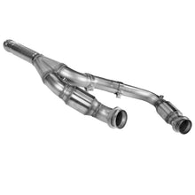 Load image into Gallery viewer, 3 inch green catted Y-pipe from Kooks 2860H220 kit for GM 1500 truck exhaust