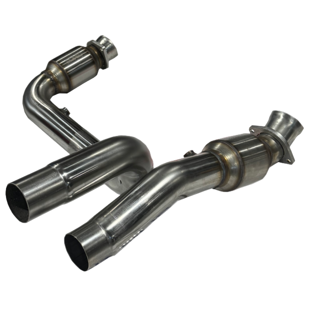 400 cell metallic H.O. green catalytic converter detail in Kooks 28643400 pipe