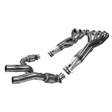 Load image into Gallery viewer, Close-up of Kooks 1-7/8 inch primary tubes and merged collector on Escalade V header