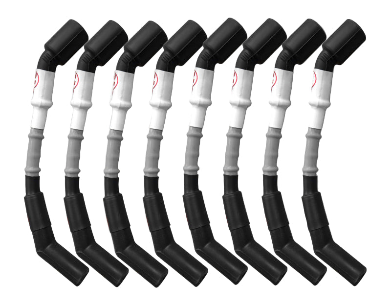 Kooks 750202 11mm grey spark plug wires with black ceramic boots for LSX car full set