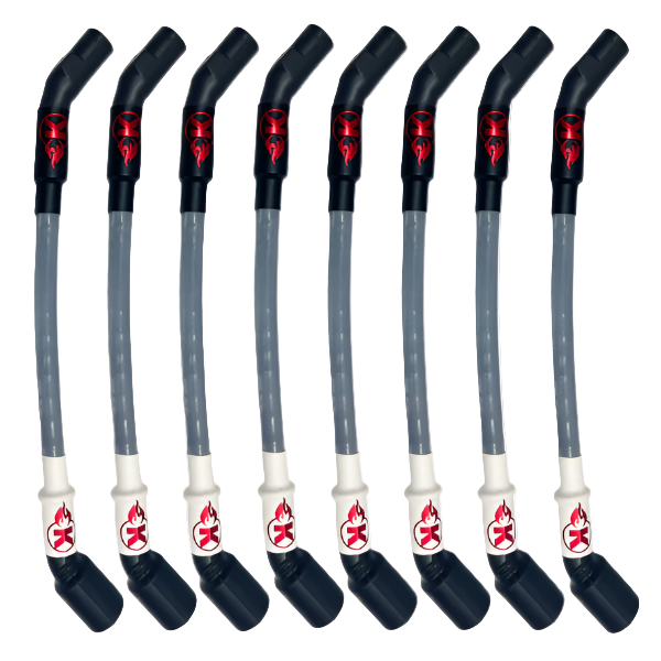 Kooks 750204 11mm grey spark plug wires with black ceramic boots for LSX truck full set