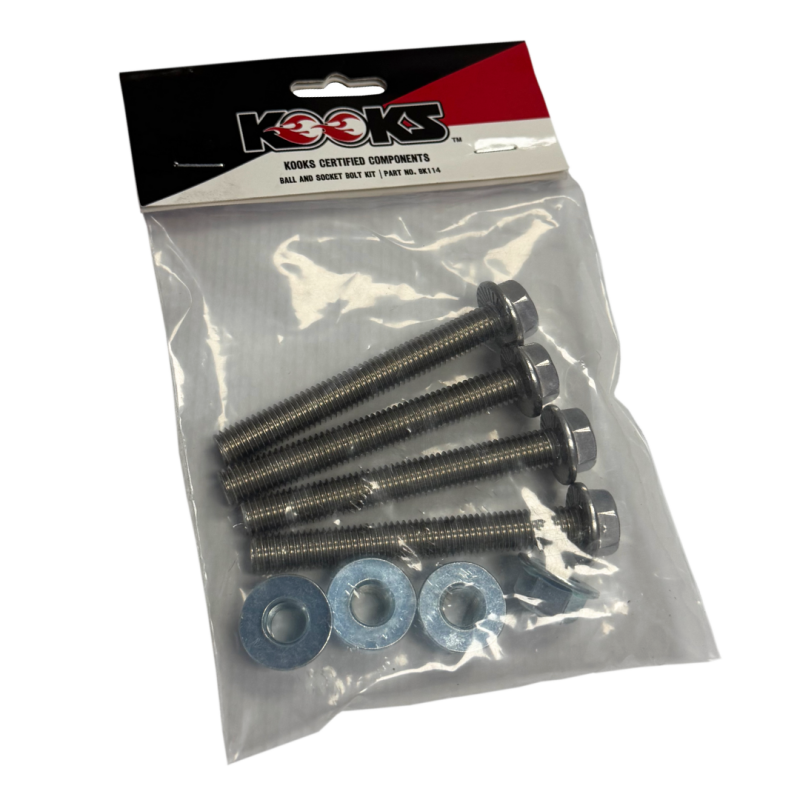 Kooks Locking Ball and Socket Bolt Kit (2 Bolts/2 Nuts/Locking Hardware) - Kooks Headers KSHBK114