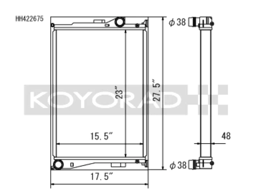 Koyo 01-06 BMW E46 M3 3.2L I6 Radiator - Black Ops Auto Works