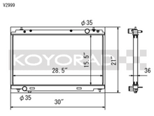 Load image into Gallery viewer, Koyo 07-08 Nissan 350Z VQ35HR (MT) Radiator - Black Ops Auto Works