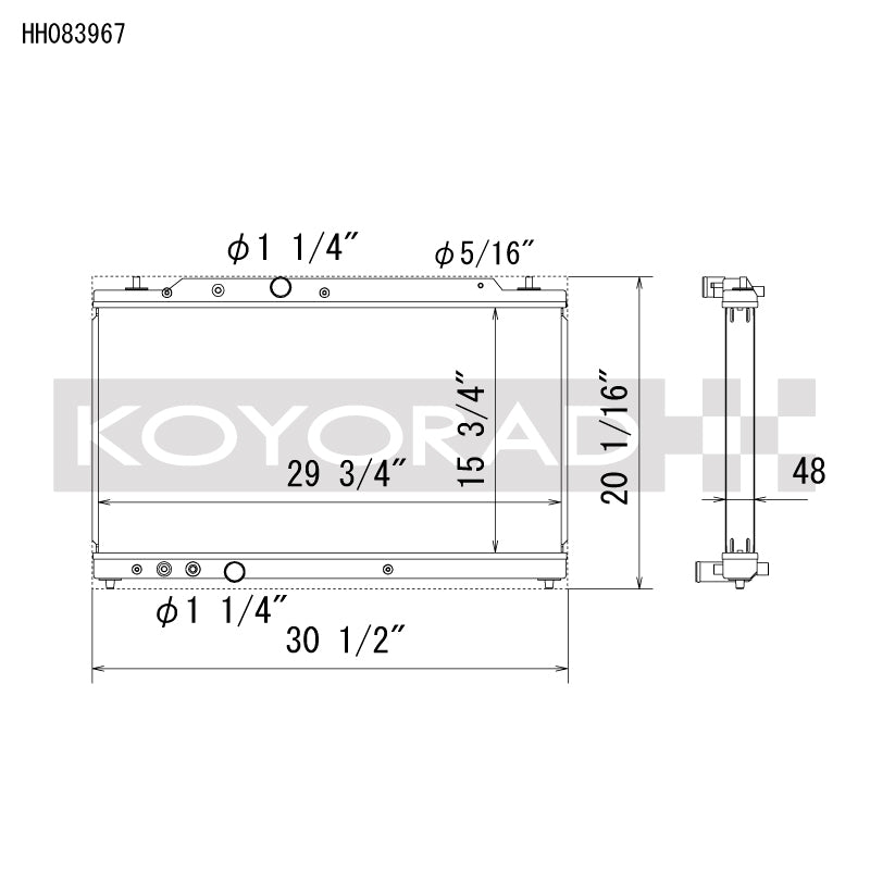 Koyo 23+ Honda Civic Type R (FL5) All Aluminum Radiator Koyo KOYHH083967
