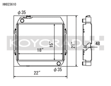 Load image into Gallery viewer, Koyo 68-72 Nissan Skyline L20 I6 MT (KGC10) Radiator (SK-C13 Required) Koyo KOYHH023610