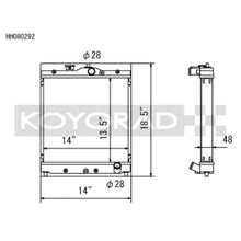 Load image into Gallery viewer, Koyo HH080292 48mm Aluminum Radiator - 1992-2000 Honda Civic and 1993-1997 Del Sol SOHC Manual - Koyo HH080292