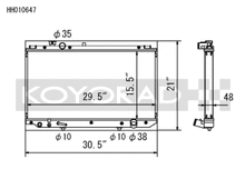 Load image into Gallery viewer, Koyo HH010647 radiator for Toyota Aristo and Lexus GS300 front view