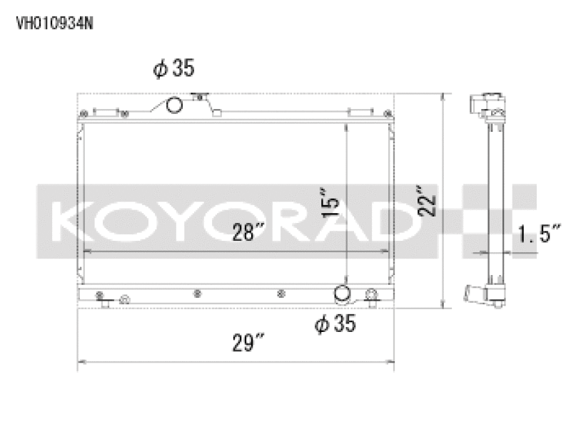 Koyorad 01-05 Lexus IS300 (w/ Manual Transmission) Racing Radiator Koyo KOYVH010934N
