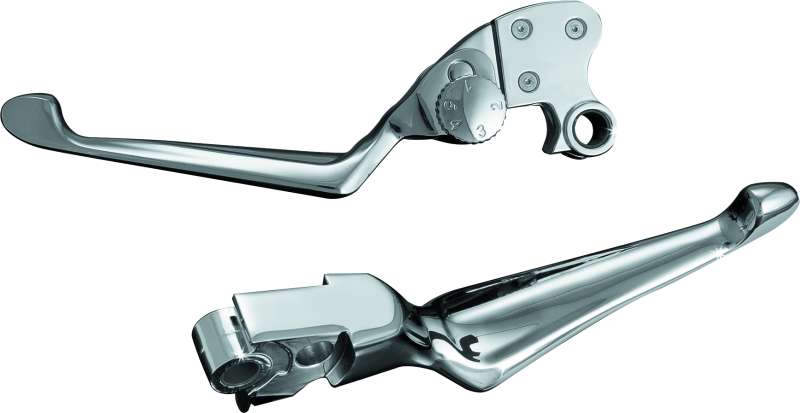 Kuryakyn Kuryakyn Boss Blades With Adjustable Clutch 96-Up Cable Chrome