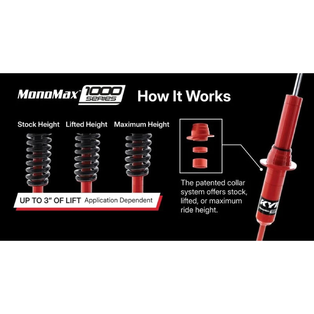 KYB 03-24 Toyota 4Runner / 10-23 Lexus GX460 / 07-14 Toyota FJ Cruiser 1000 Series Rear Shock - KYBKP1007 - product view 1