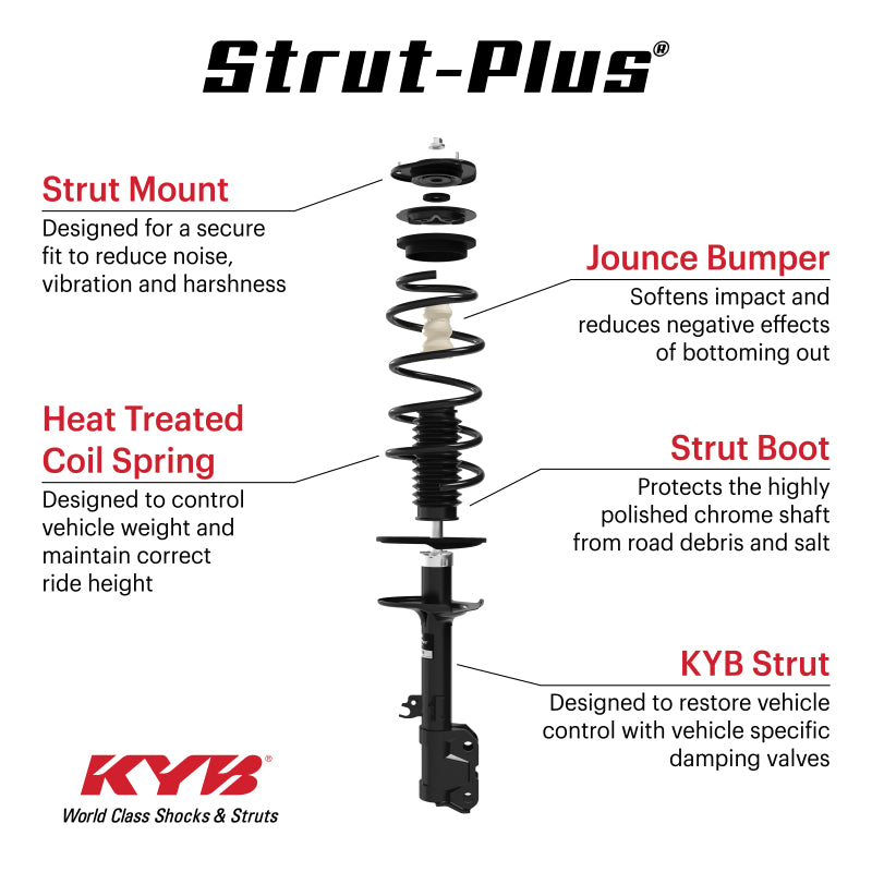 KYB Shocks & Struts Strut-Plus Front Left 14-18 Toyota Corolla - KYB SR4479