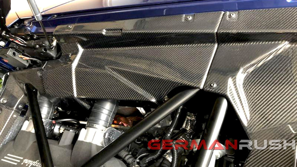 LAMBORGHINI AVENTADOR 2011-2019 CARBON FIBER 6 PIECE ENGINE BAY KIT - Black Ops Auto Works