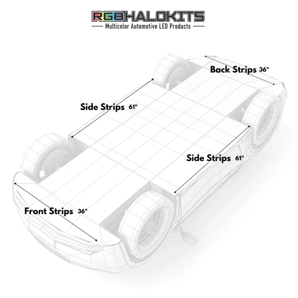 RGB Halo Kits LED Underglow Lighting Kit 3.0 | Aluminum