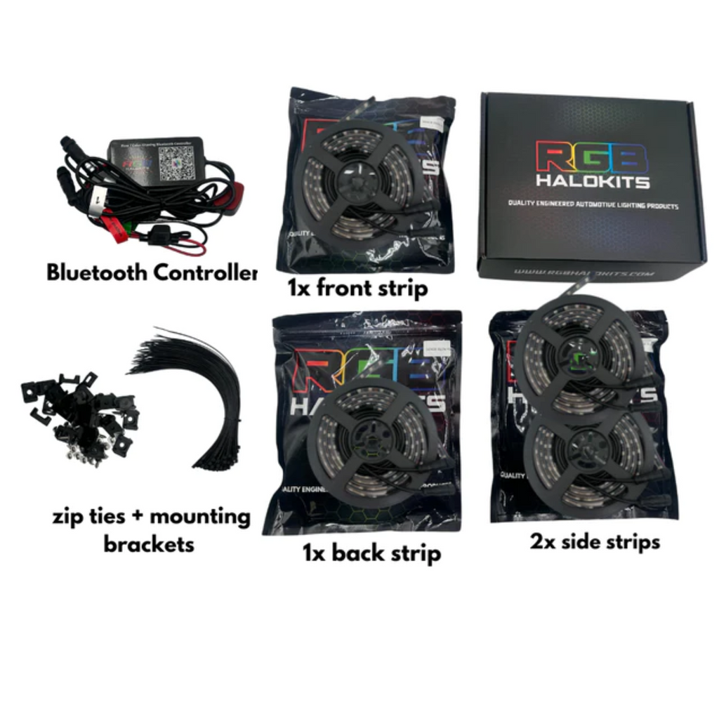 RGB Halo Kits LED Underglow Lighting Kit 3.0 | 4pc Flexible