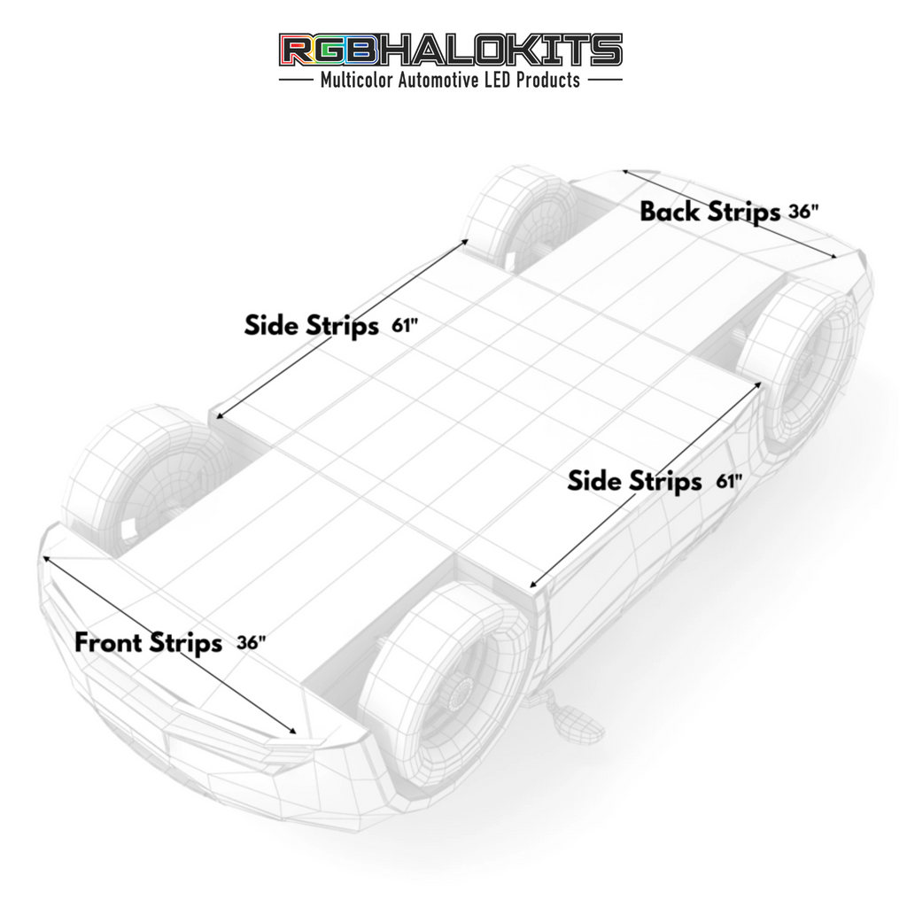 RGB Halo Kits LED Underglow Lighting Kit 3.0 | Aluminum