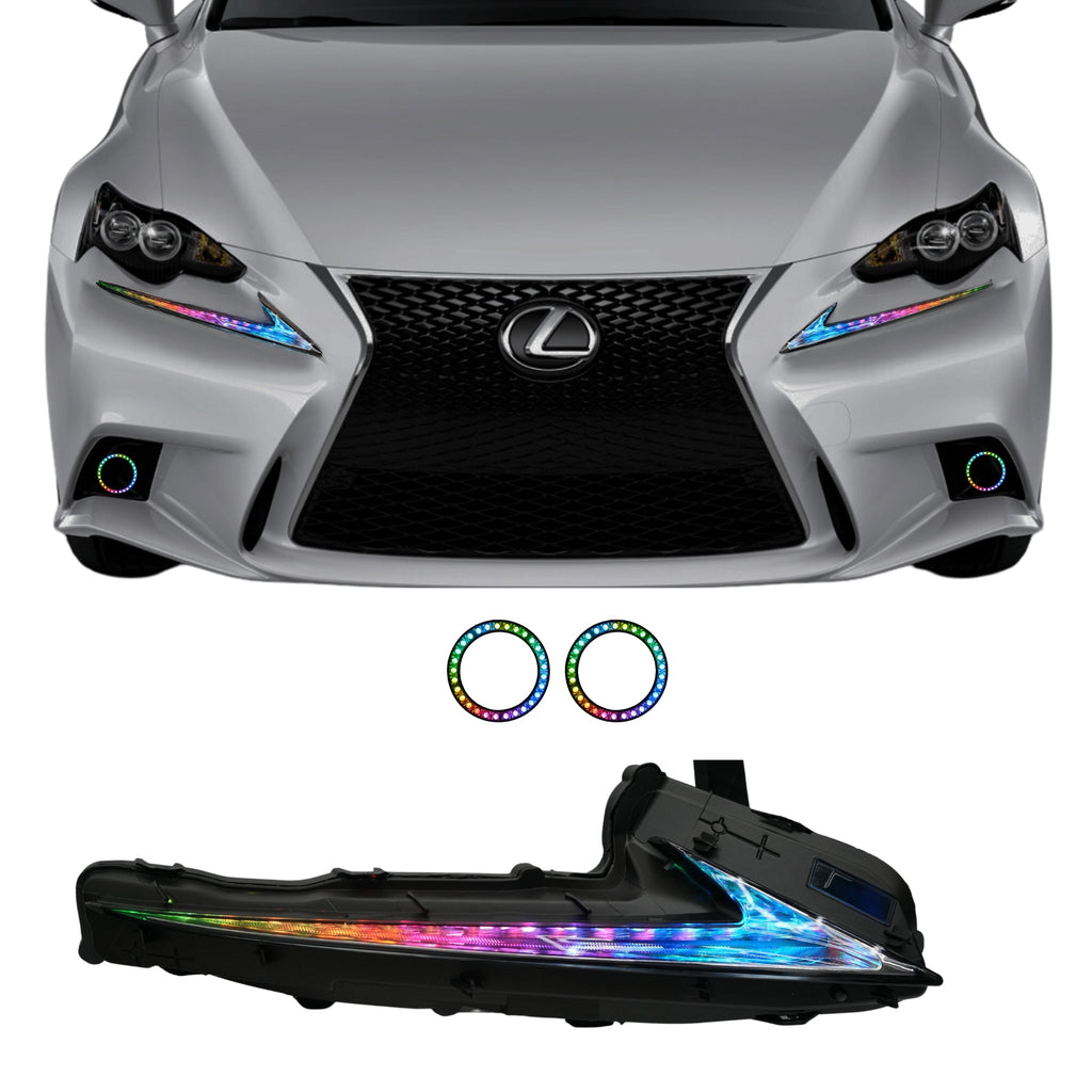 RGB Halo Kits S4 | B10 | A20 | P2 - BX12 Lexus IS Multicolor Flow Series DRL Boards (2014-2020)