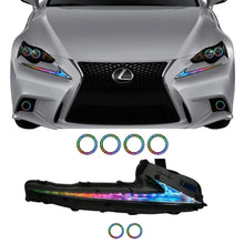 Load image into Gallery viewer, RGB Halo Kits S4 | B10 | B12x2| A20 | P2 - BX12 Lexus IS Multicolor Flow Series DRL Boards (2014-2020)