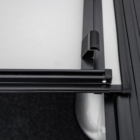 LOMAX Stance hard folding truck bed cover mounted on Chevrolet Silverado EV