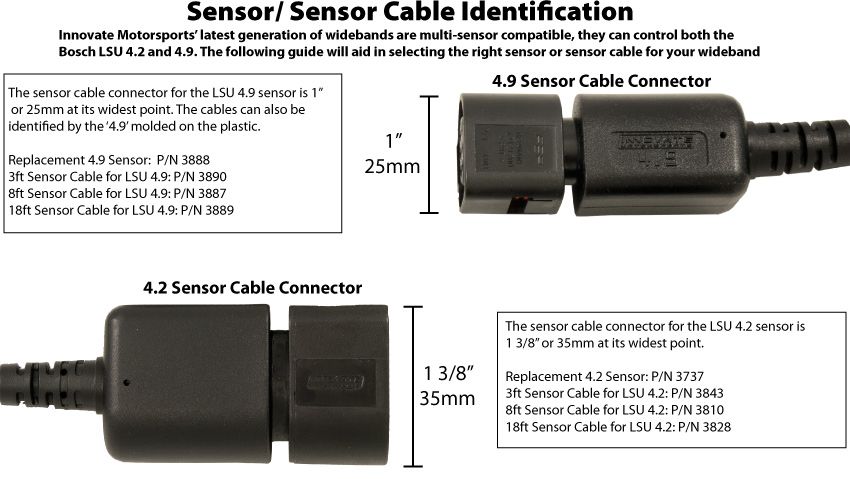 INN3737-Innovate O2 Sensor (Bosch LSU 4.2)-Oxygen Sensors-Innovate Motorsports