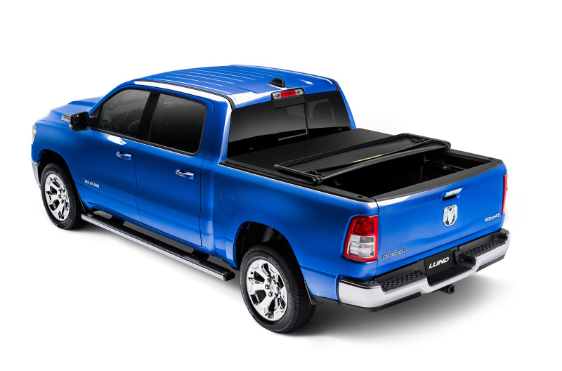 Lund 02-17 Dodge Ram 1500 (5.5ft. Bed) Genesis Elite Tri-Fold Tonneau Cover - Black - Black Ops Auto Works