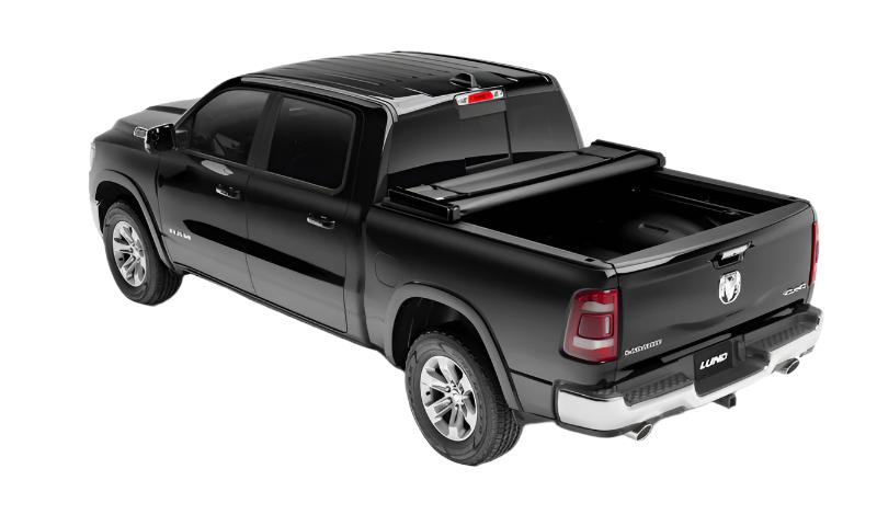 Lund 02-17 Dodge Ram 1500 (5.5ft. Bed) Genesis Tri-Fold Tonneau Cover - Black - Black Ops Auto Works