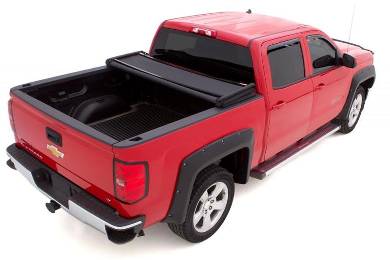 Lund 04-14 Ford F-150 (5.5ft. Bed) Genesis Elite Tri-Fold Tonneau Cover - Black - Black Ops Auto Works