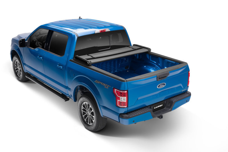Lund 04-14 Ford F-150 (5.5ft. Bed) Genesis Elite Tri-Fold Tonneau Cover - Black - Black Ops Auto Works