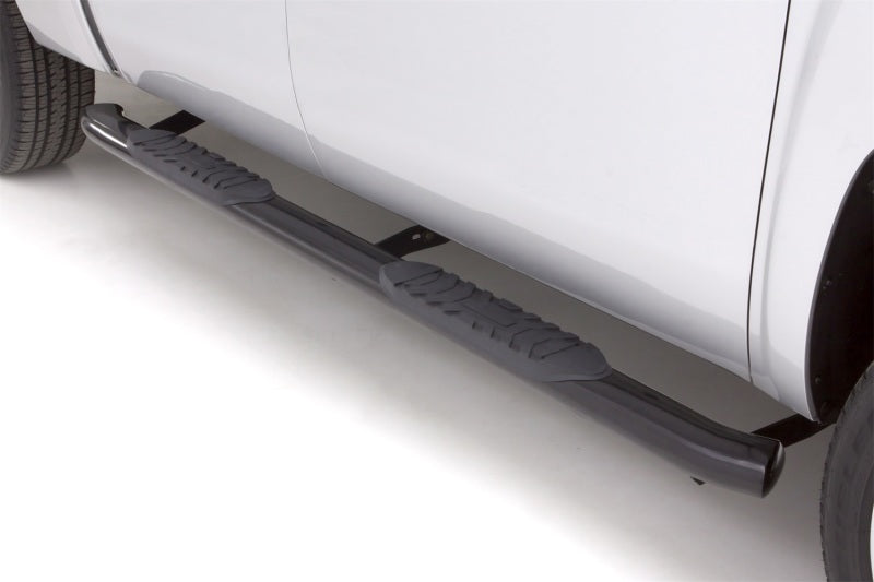 Lund 05-17 Toyota Tacoma Access Cab 5in. Oval Curved Steel Nerf Bars - Black - Black Ops Auto Works