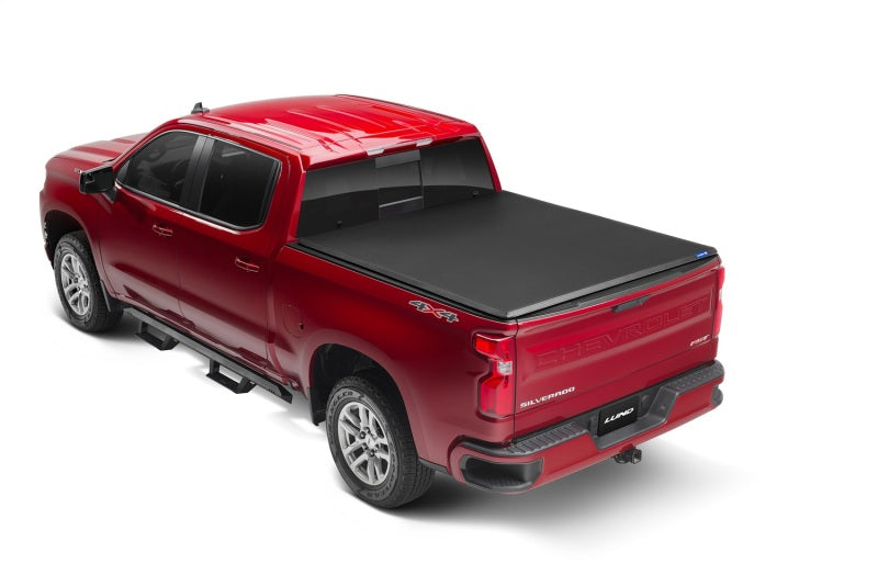 Lund 07-13 Chevy Silverado 1500 (6.5ft. Bed) Genesis Tri-Fold Tonneau Cover - Black - Black Ops Auto Works