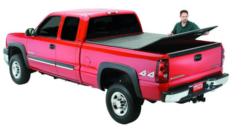 Lund 07-13 Chevy Silverado 1500 (6.5ft. Bed) Genesis Tri-Fold Tonneau Cover - Black - Black Ops Auto Works