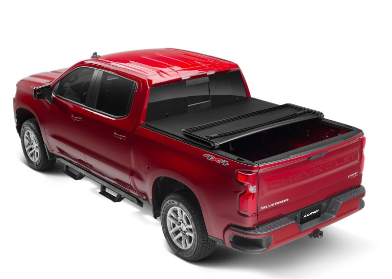 Lund 07-13 Chevy Silverado 1500 (6.5ft. Bed) Genesis Tri-Fold Tonneau Cover - Black - Black Ops Auto Works