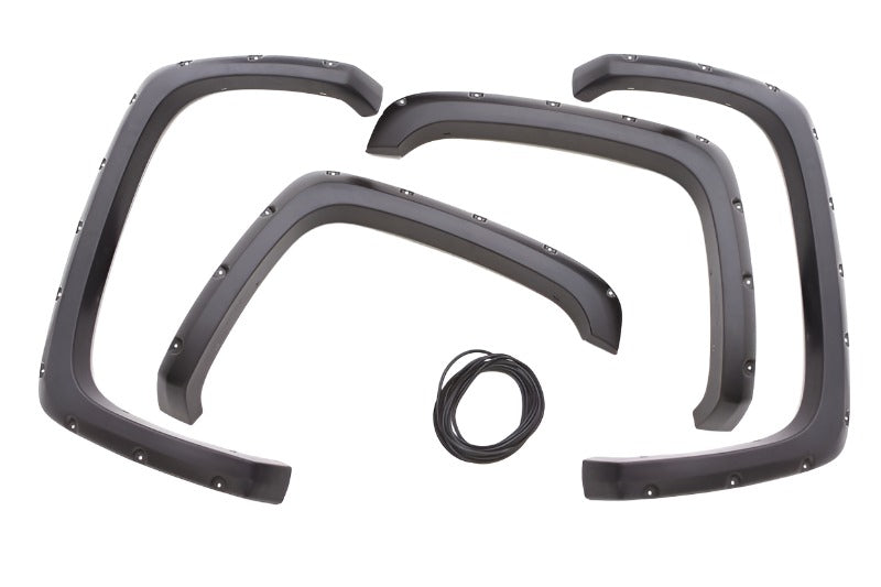 Lund 07-13 Chevy Silverado 1500 RX-Rivet Textured Elite Series Fender Flares - Black (4 Pc.) - Black Ops Auto Works