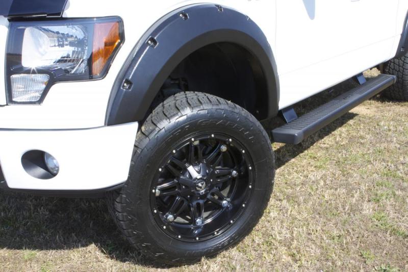Lund 07-13 GMC Sierra 1500 RX-Rivet Style Smooth Elite Series Fender Flares - Black (4 Pc.) - Black Ops Auto Works