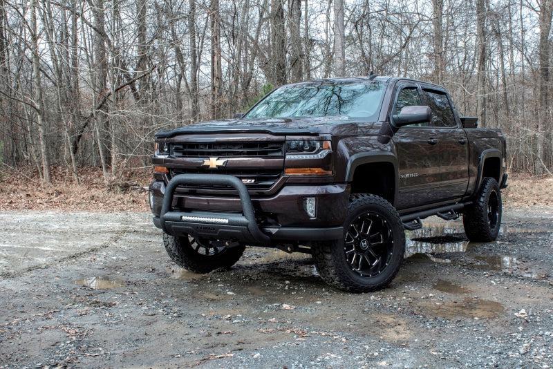 Lund 07-17 Chevy Silverado 1500 Bull Bar w/Light & Wiring - Black - Black Ops Auto Works