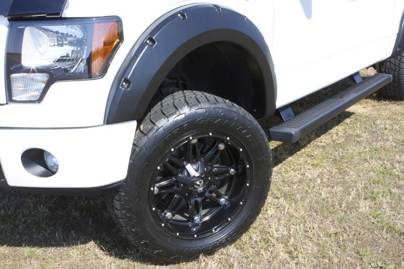 Lund 09-14 Ford F-150 (Ex Raptor) RX-Rivet Style Textured Elite Series Fender Flares - Black (4 Pc.) - Black Ops Auto Works