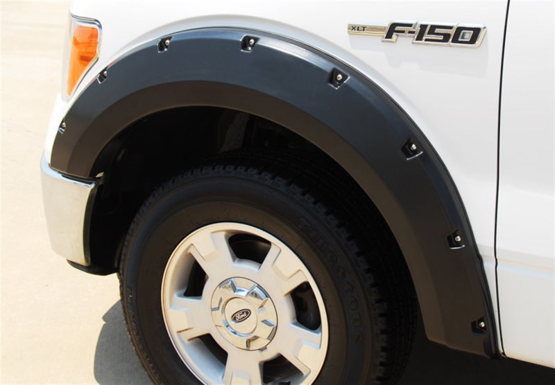 Lund 09-14 Ford F-150 (Excl Raptor) RX-Rivet Style Smooth Elite Series Fender Flares - Black (4 Pc.) - Black Ops Auto Works