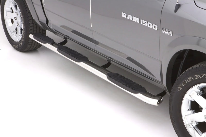 Lund 09-17 Dodge Ram 1500 Crew Cab (5.5ft. Bed) 5in. Oval WTW SS Nerf Bars - Polished - Black Ops Auto Works