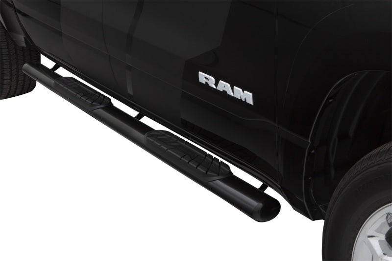 Lund 10-17 Dodge Ram 2500 Crew Cab 4in. Oval Straight Steel Nerf Bars - Black - Black Ops Auto Works