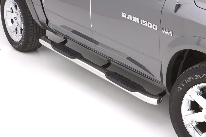 Lund 10-17 Dodge Ram 2500 Crew Cab 5in. Curved Oval SS Nerf Bars - Polished - Black Ops Auto Works