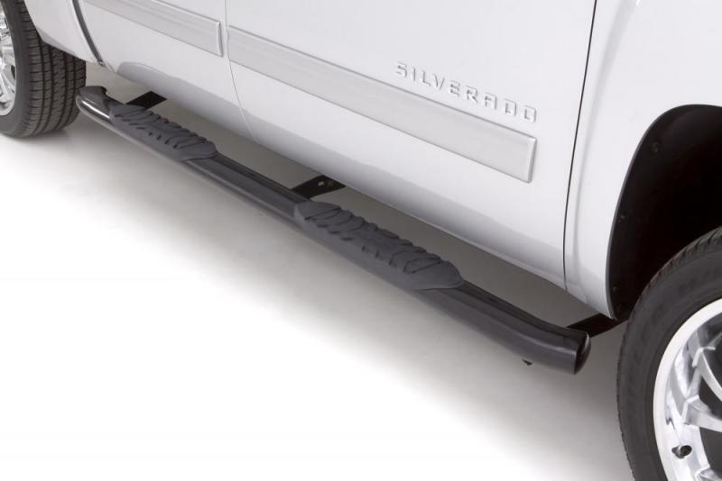 Lund 10-17 Dodge Ram 2500 Crew Cab 5in. Oval Curved Steel Nerf Bars - Black - Black Ops Auto Works