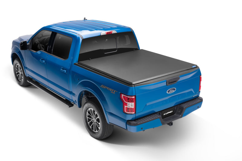 Lund 15-18 Ford F-150 Styleside (5.5ft. Bed) Hard Fold Tonneau Cover - Black - Black Ops Auto Works